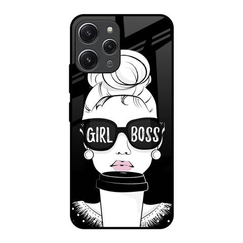 Girl Boss Redmi 12 Glass Back Cover Online