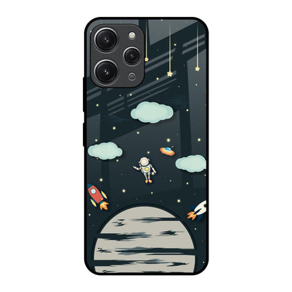 Astronaut Dream Redmi 12 Glass Back Cover Online