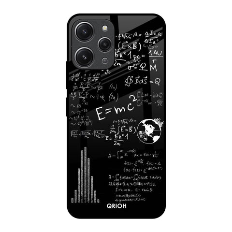 Funny Math Redmi 12 Glass Back Cover Online