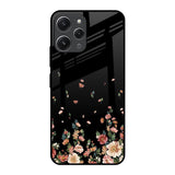 Floating Floral Print Redmi 12 Glass Back Cover Online
