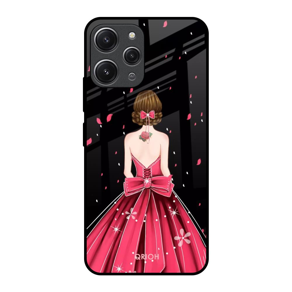 Fashion Princess Redmi 12 Glass Back Cover Online