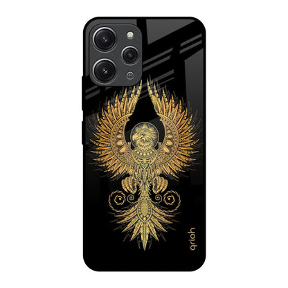 Mythical Phoenix Art Redmi 12 Glass Back Cover Online