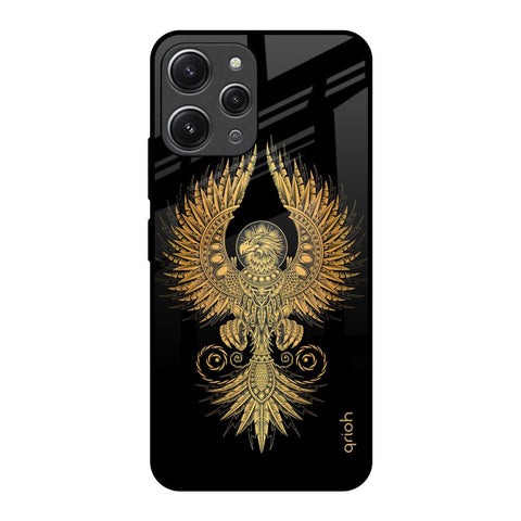 Mythical Phoenix Art Redmi 12 Glass Back Cover Online