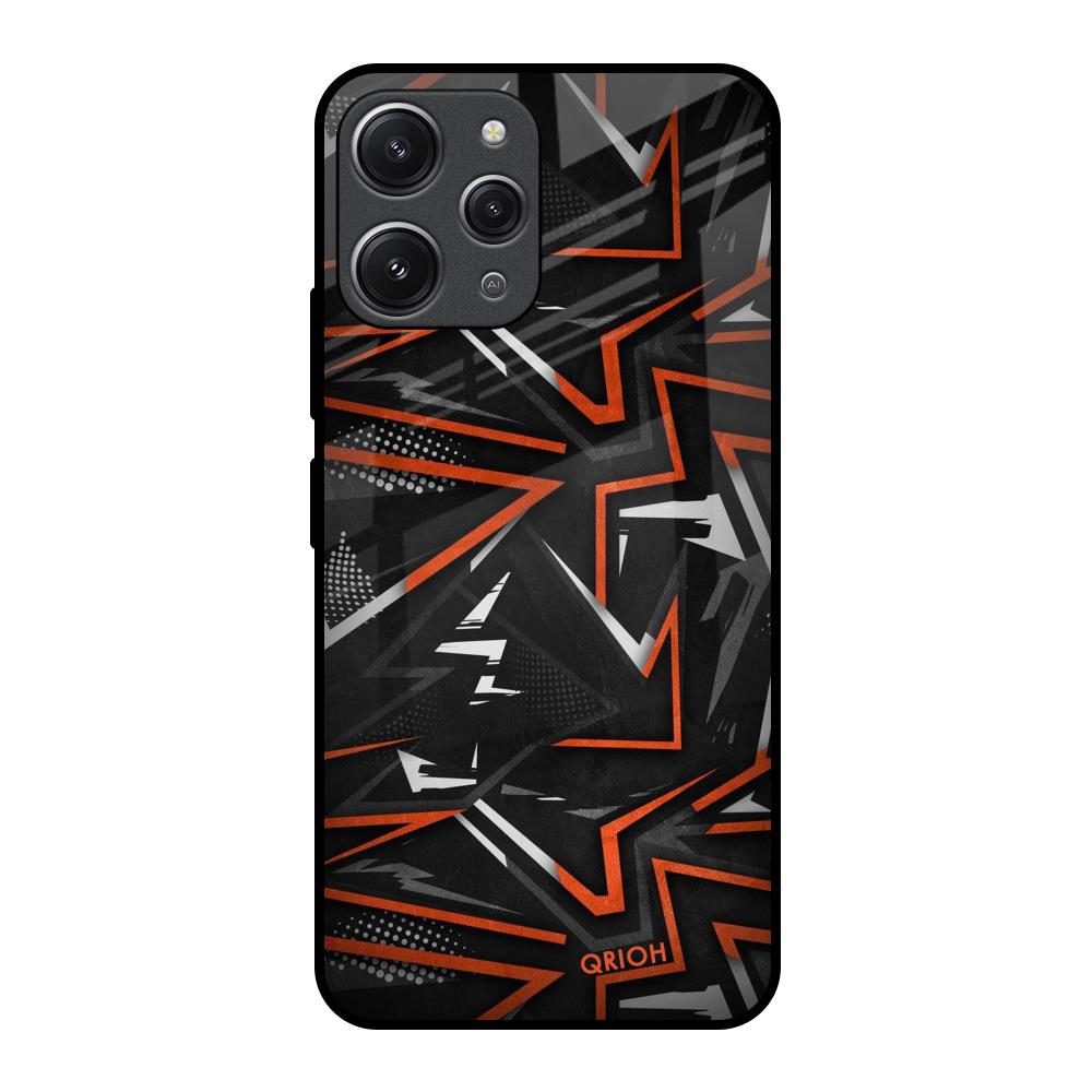 Vector Art Redmi 12 Glass Back Cover Online