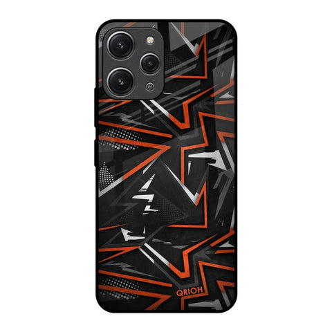 Vector Art Redmi 12 Glass Back Cover Online