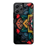 Retro Gorgeous Flower Redmi 12 Glass Back Cover Online