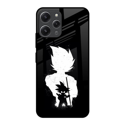 Monochrome Goku Redmi 12 Glass Back Cover Online