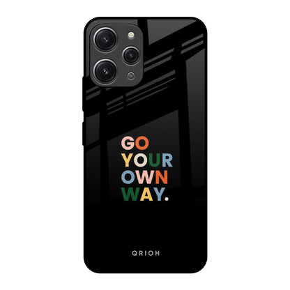 Go Your Own Way Redmi 12 Glass Back Cover Online