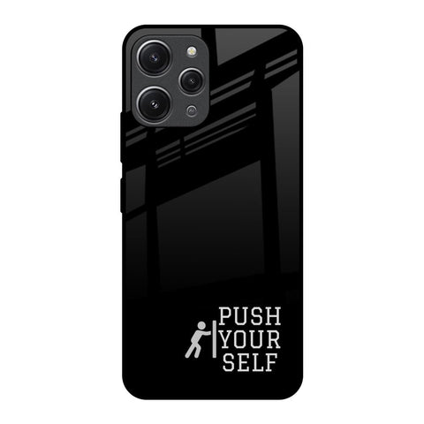 Push Your Self Redmi 12 Glass Back Cover Online
