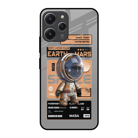 Space Ticket Redmi 12 Glass Back Cover Online