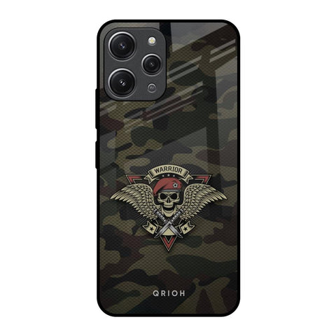Army Warrior Redmi 12 Glass Back Cover Online