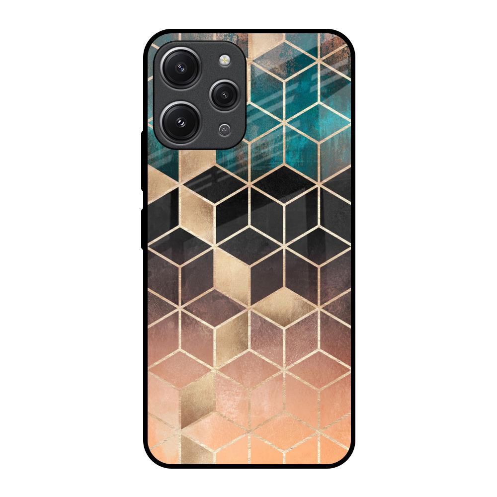 Bronze Texture Redmi 12 Glass Back Cover Online