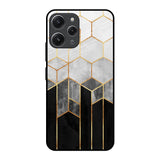 Tricolor Pattern Redmi 12 Glass Back Cover Online