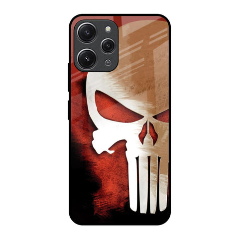 Red Skull Redmi 12 Glass Back Cover Online