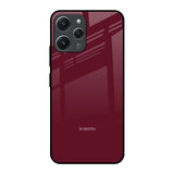 Classic Burgundy Redmi 12 Glass Back Cover Online