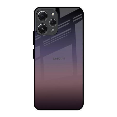 Grey Ombre Redmi 12 Glass Back Cover Online