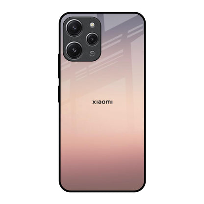 Golden Mauve Redmi 12 Glass Back Cover Online
