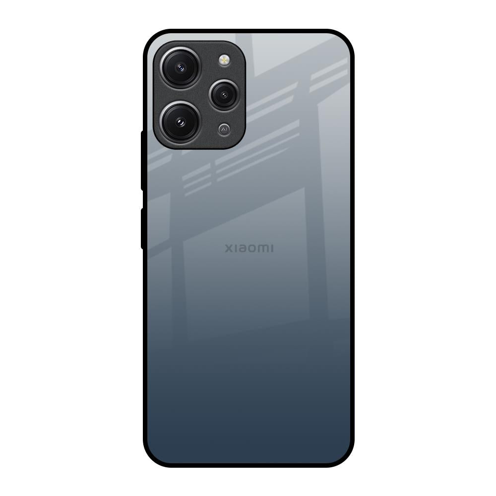 Smokey Grey Color Redmi 12 Glass Back Cover Online