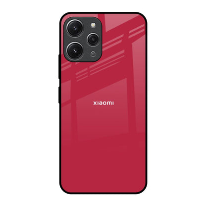 Solo Maroon Redmi 12 Glass Back Cover Online