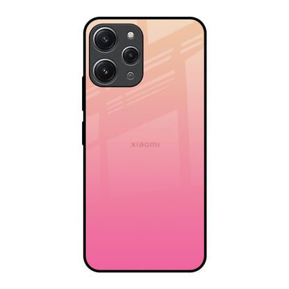 Pastel Pink Gradient Redmi 12 Glass Back Cover Online