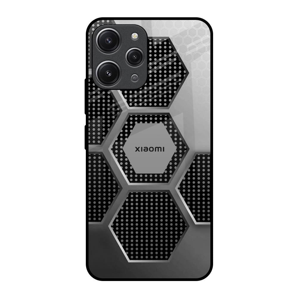Hexagon Style Redmi 12 Glass Back Cover Online