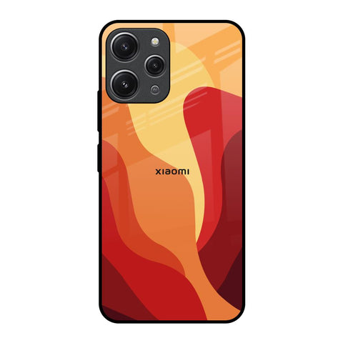 Magma Color Pattern Redmi 12 Glass Back Cover Online