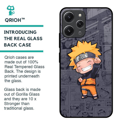 Orange Chubby Glass Case for Redmi 12