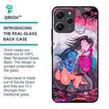 Radha Krishna Art Glass Case for Redmi 12