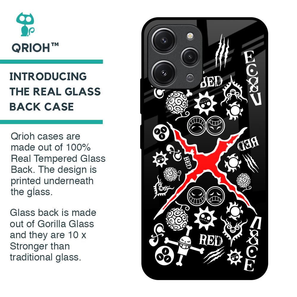 Red Zone Glass Case for Redmi 12