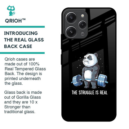 Real Struggle Glass Case for Redmi 12