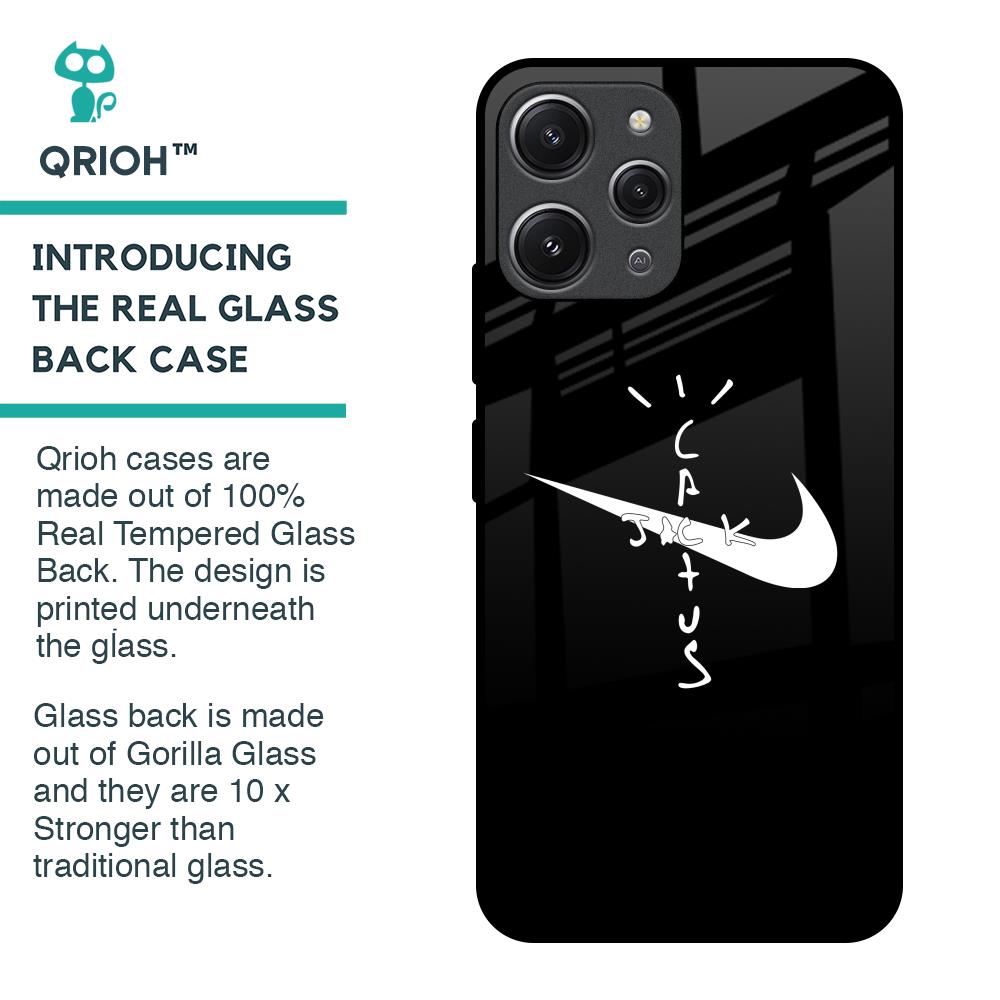 Jack Cactus Glass Case for Redmi 12