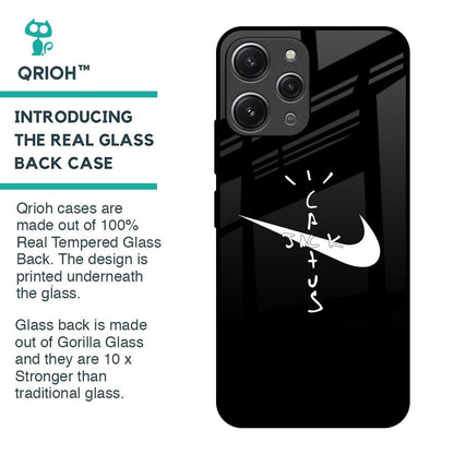 Jack Cactus Glass Case for Redmi 12