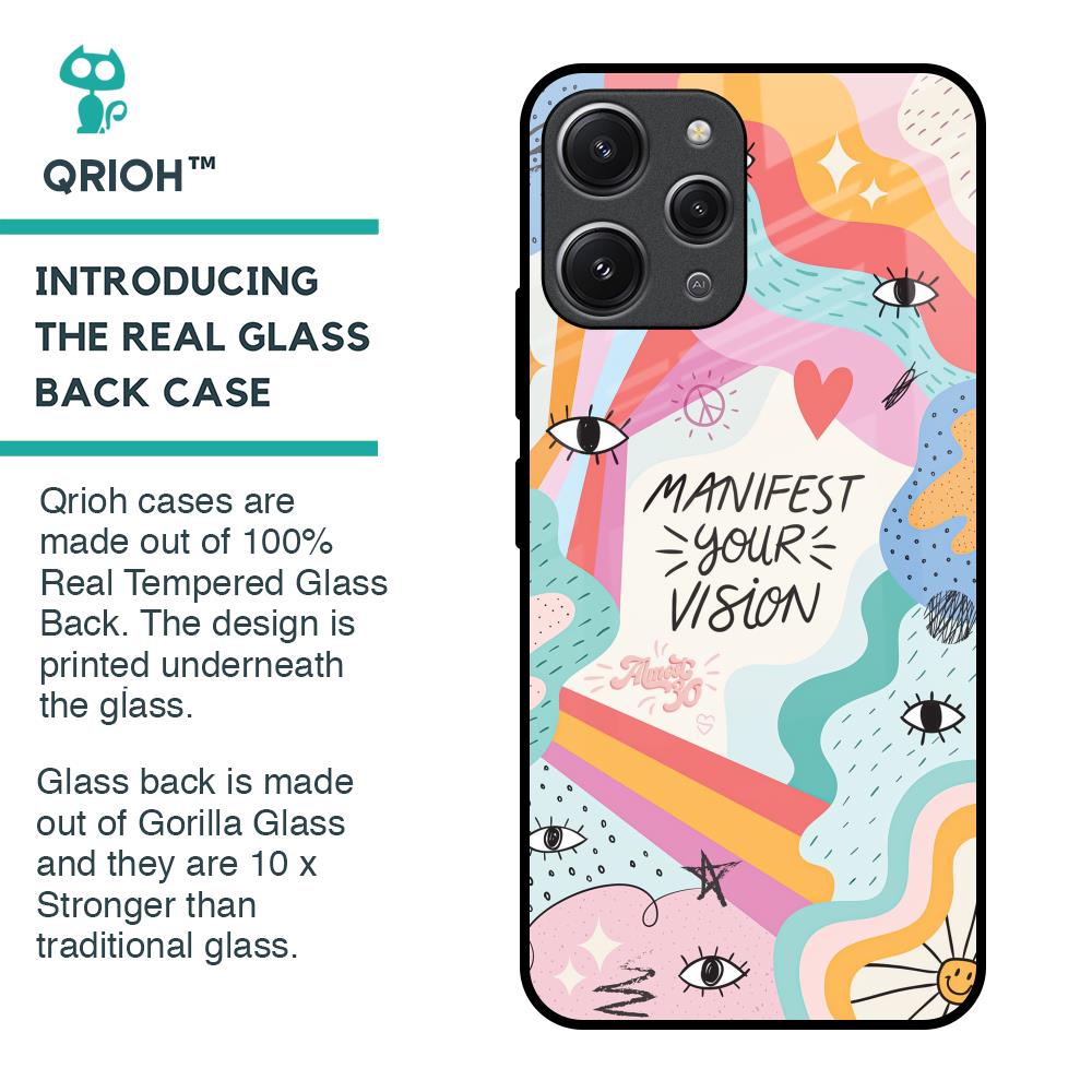 Vision Manifest Glass Case for Redmi 12