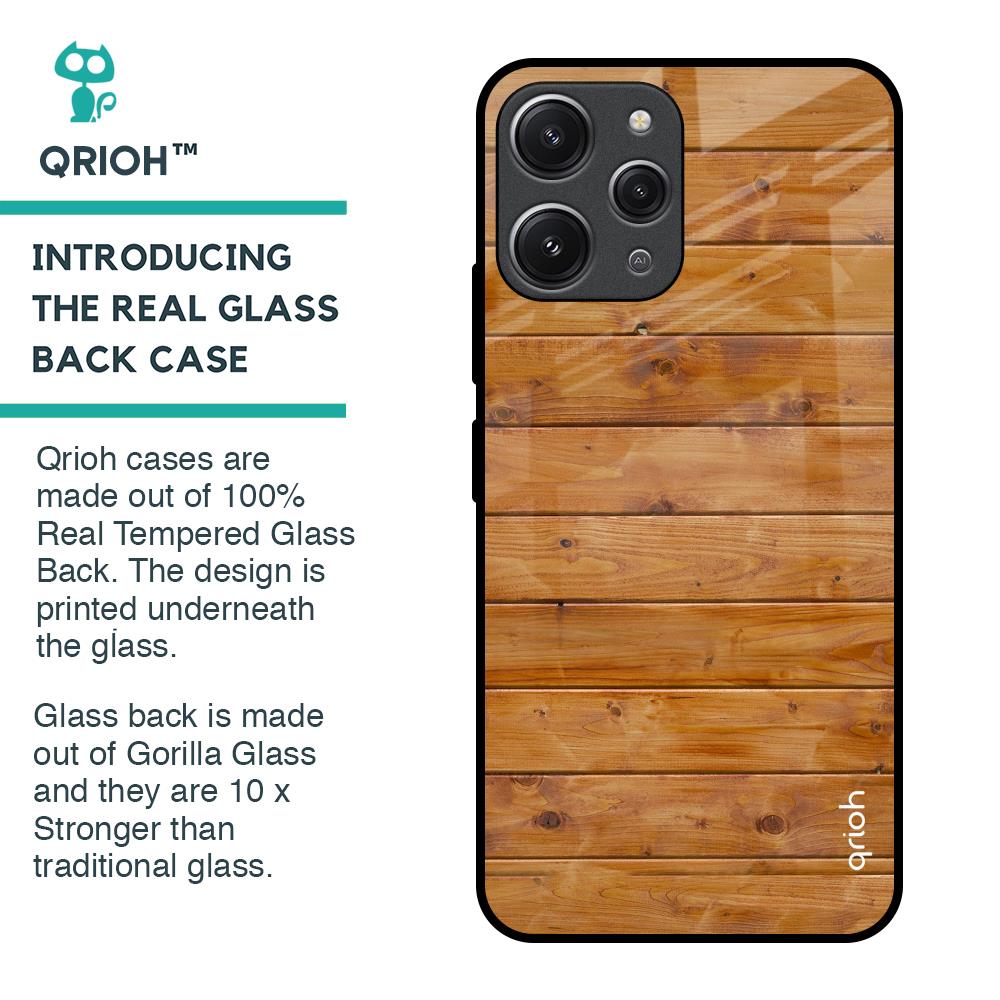Timberwood Glass Case for Redmi 12