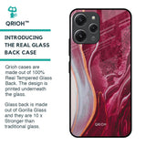 Crimson Ruby Glass Case for Redmi 12