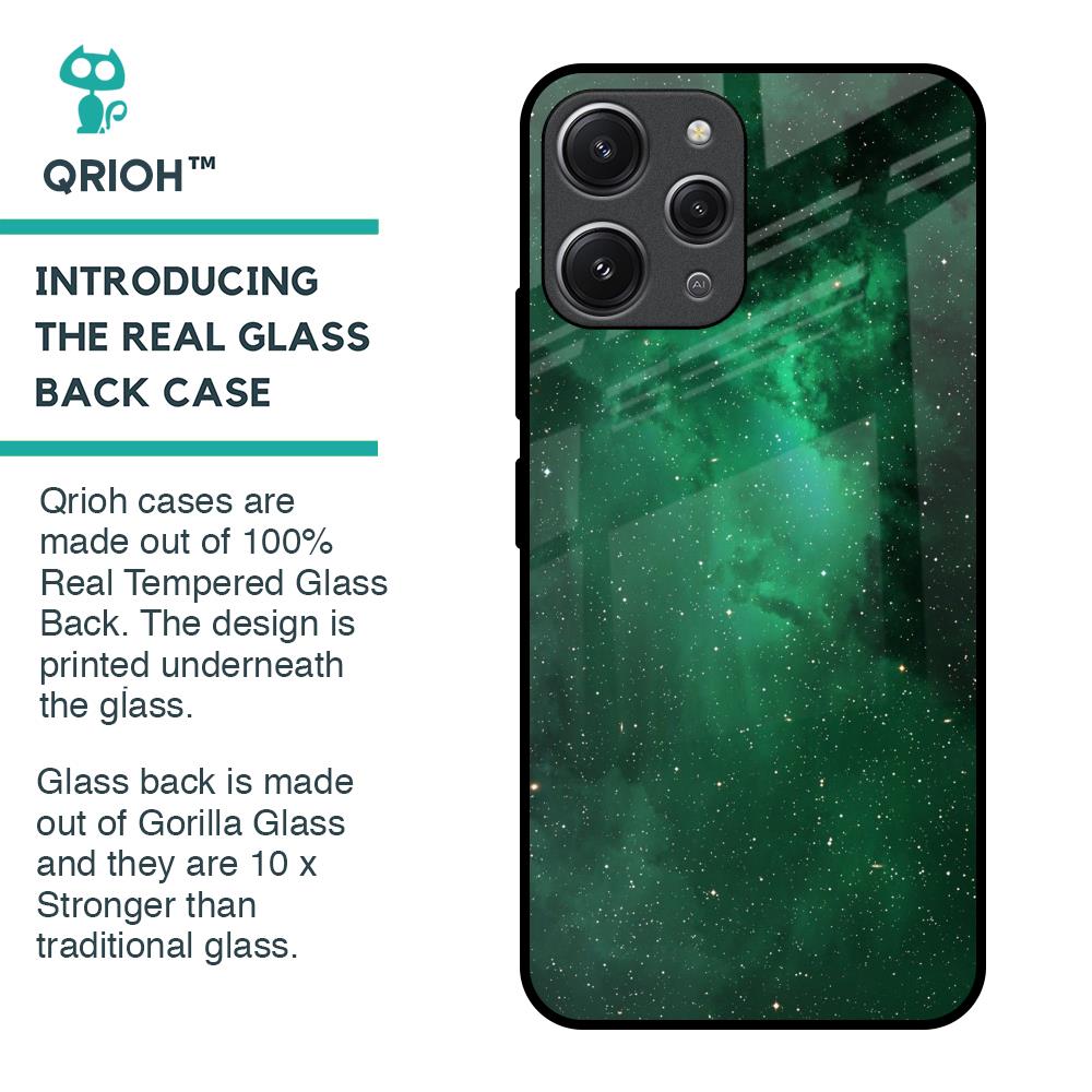 Emerald Firefly Glass Case For Redmi 12