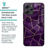 Geometric Purple Glass Case For Redmi 12