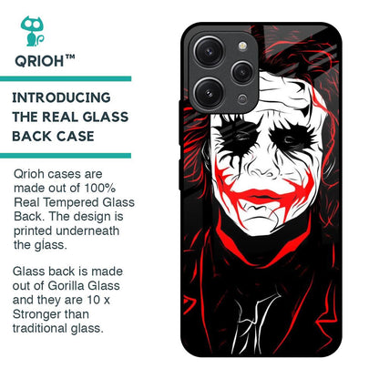 Life In Dark Glass Case For Redmi 12