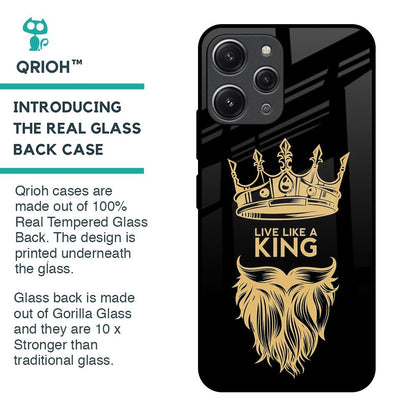 King Life Glass Case For Redmi 12
