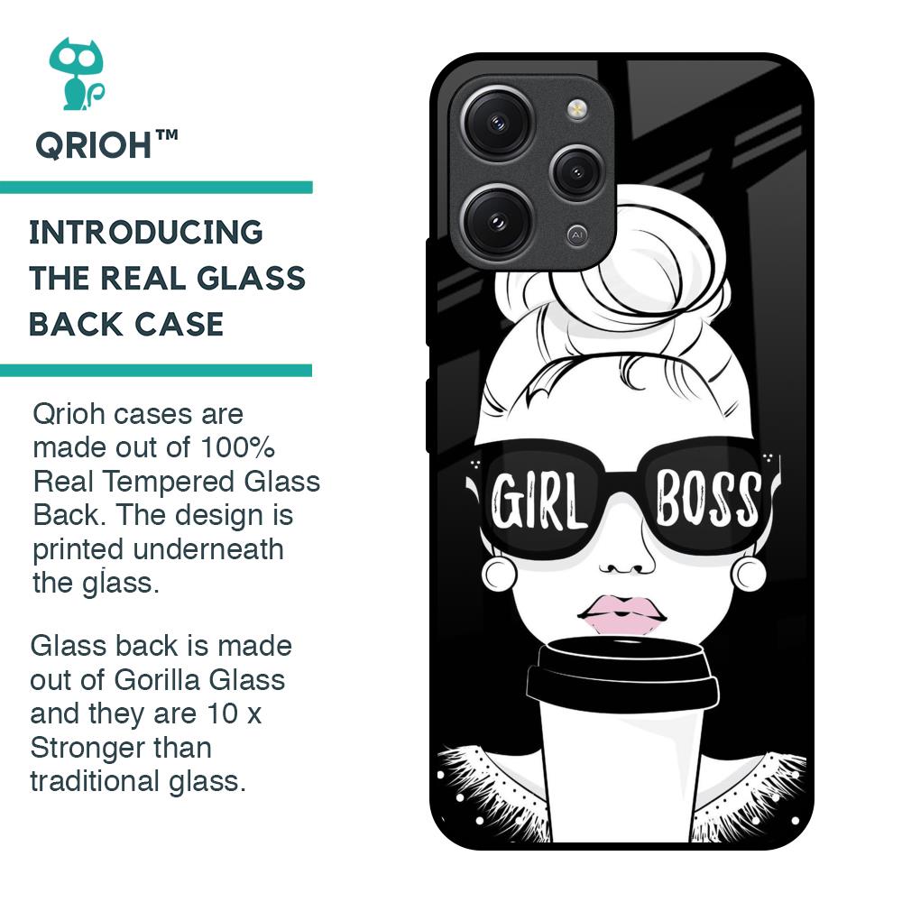 Girl Boss Glass Case For Redmi 12