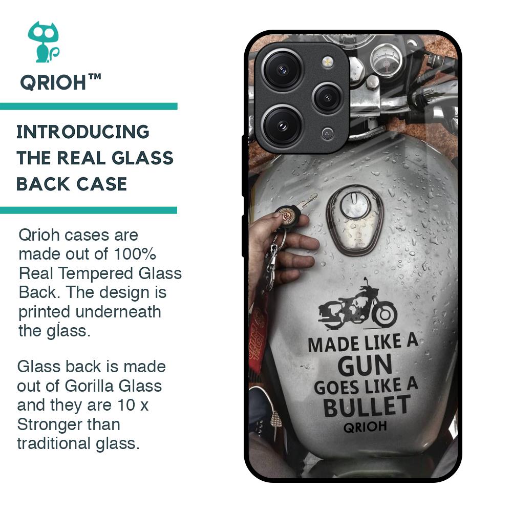 Royal Bike Glass Case for Redmi 12