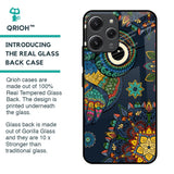 Owl Art Glass Case for Redmi 12