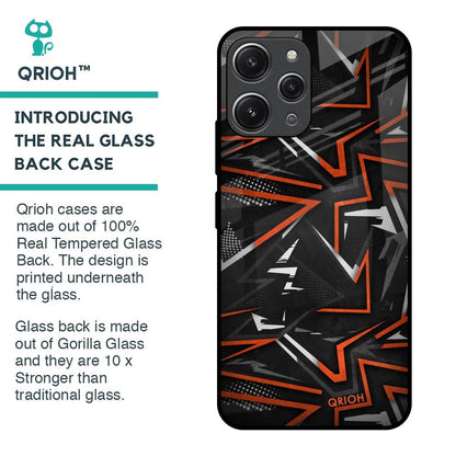 Vector Art Glass Case for Redmi 12
