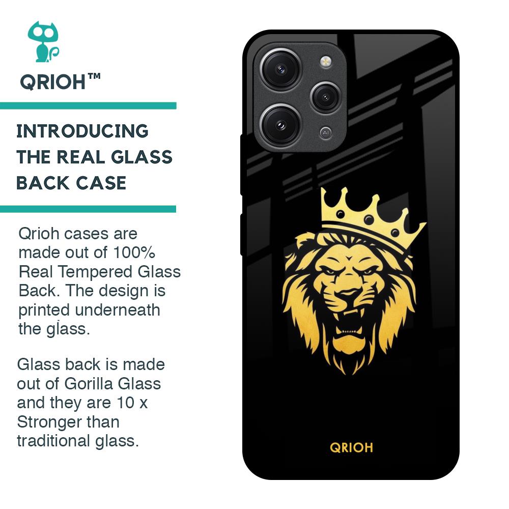 Lion The King Glass Case for Redmi 12