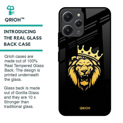 Lion The King Glass Case for Redmi 12