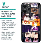Anime Eyes Glass Case for Redmi 12