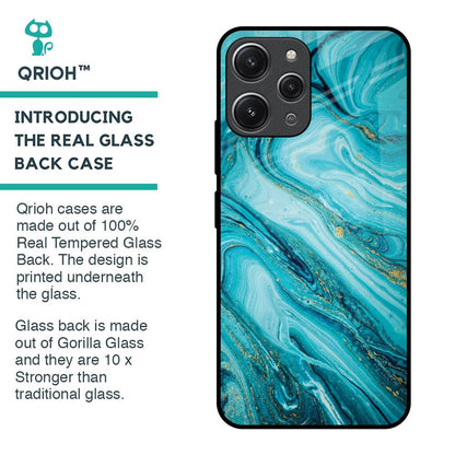 Ocean Marble Glass Case for Redmi 12