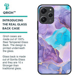 Alcohol ink Marble Glass Case for Redmi 12
