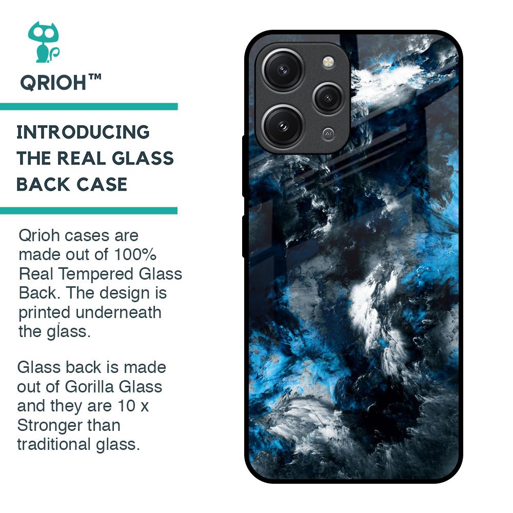 Cloudy Dust Glass Case for Redmi 12