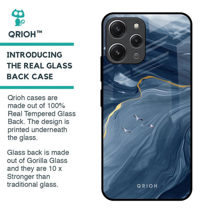 Deep Ocean Marble Glass Case for Redmi 12